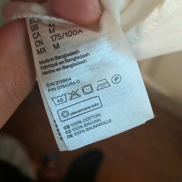 H&M White Thick Cotton Shirt - Picture 2 of 4